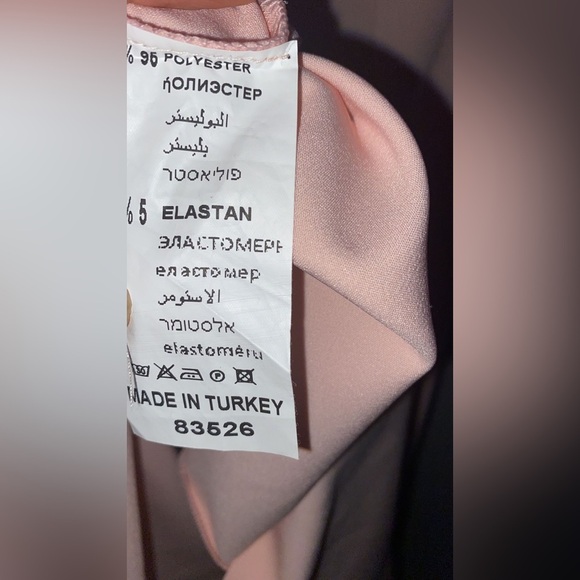 La Pateau Women's Mini Dress with Ruffled Sleeves - White & Pink - Picture 6 of 7